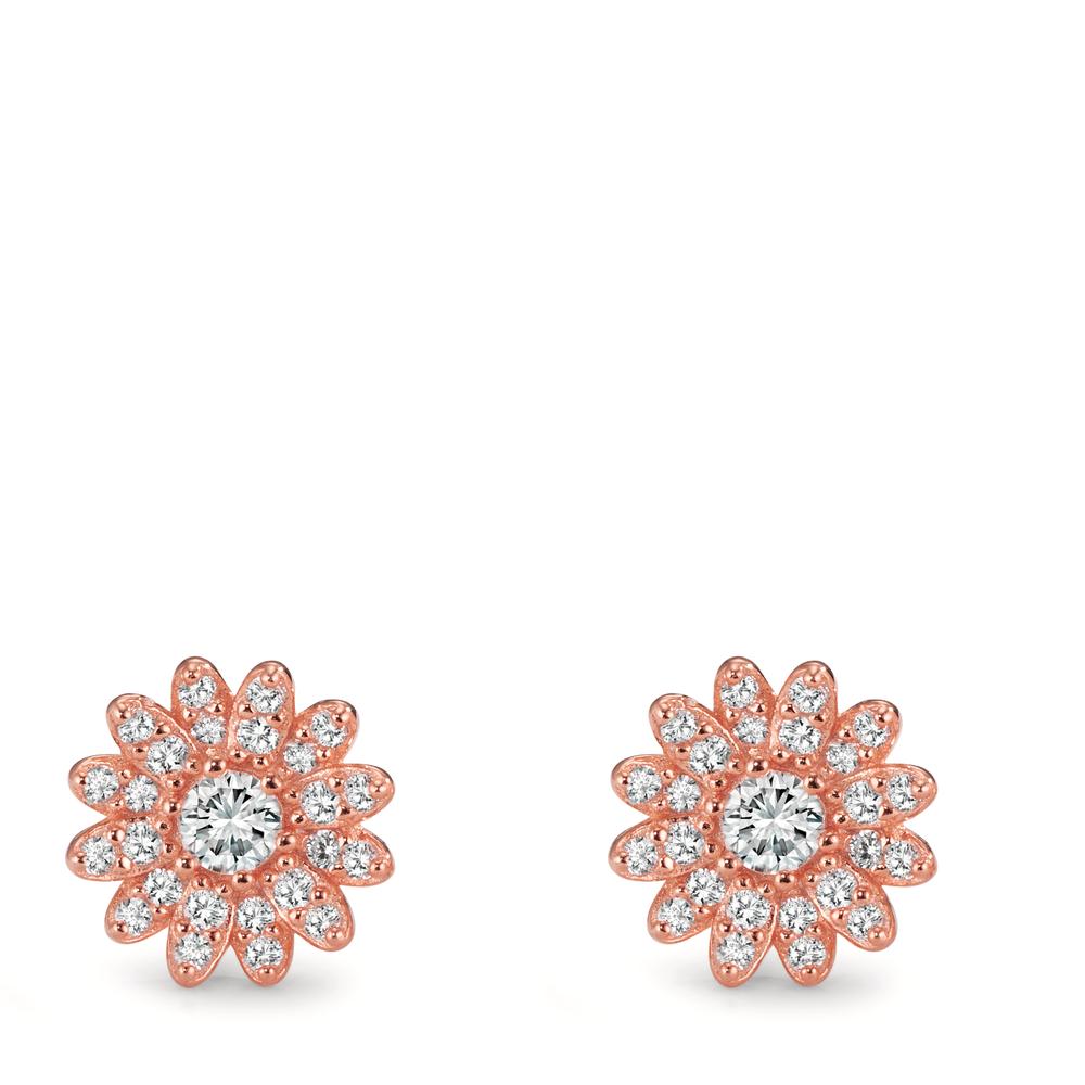 Clous d'oreilles Argent rosé Plaqué or Fleur Ø9 mm