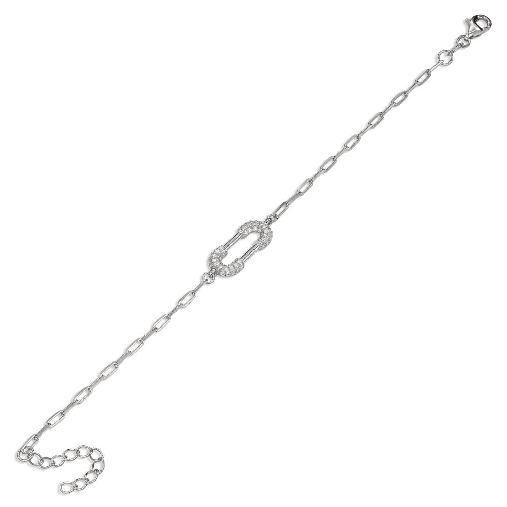 Bracciale Argento Zirconia rodiato 16-18.5 cm