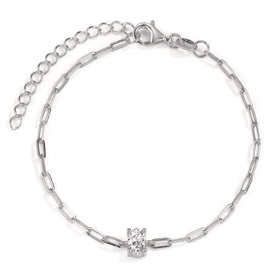 Bracciale Argento Zirconia rodiato 15.5-19 cm