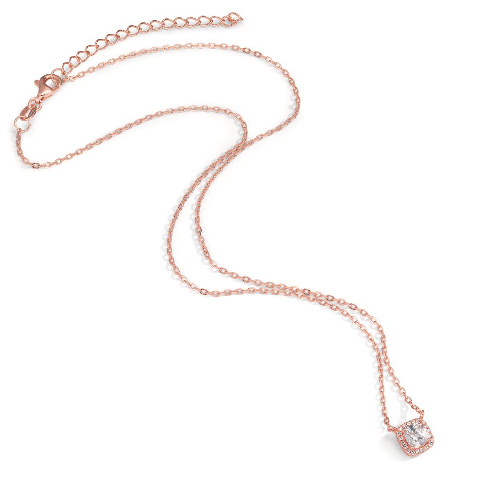 Collier Silber Zirkonia rosé vergoldet verstellbar