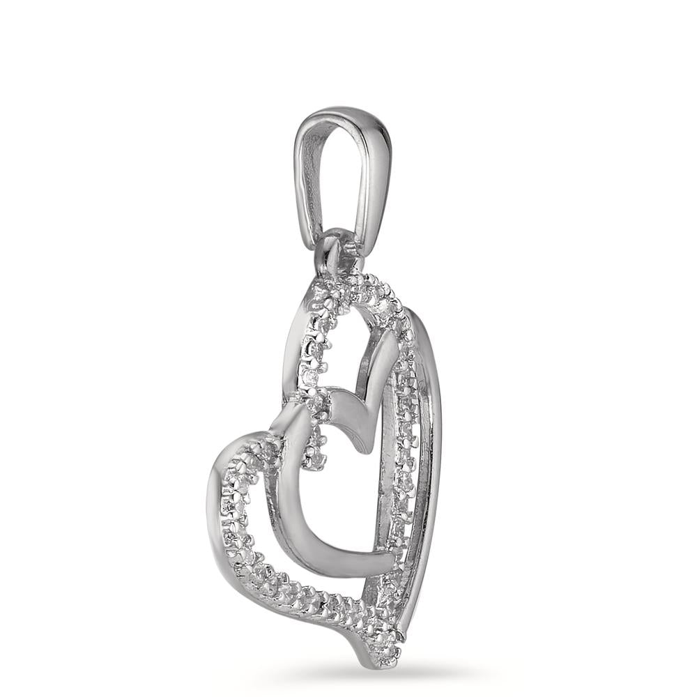 Ciondolo Argento Zirconia argento rodiato Cuore