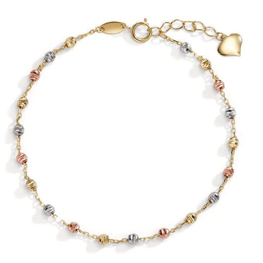 Bracciale Oro giallo 585/14 kt, Oro bianco 585/14 kt, Oro rosso 585/14 kt 17-19 cm