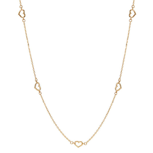 Collier Or jaune 14K Coeur 40-43 cm