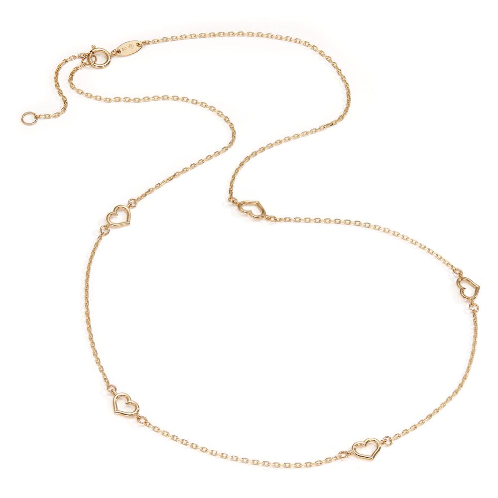 Collier Or jaune 14K Coeur 40-43 cm