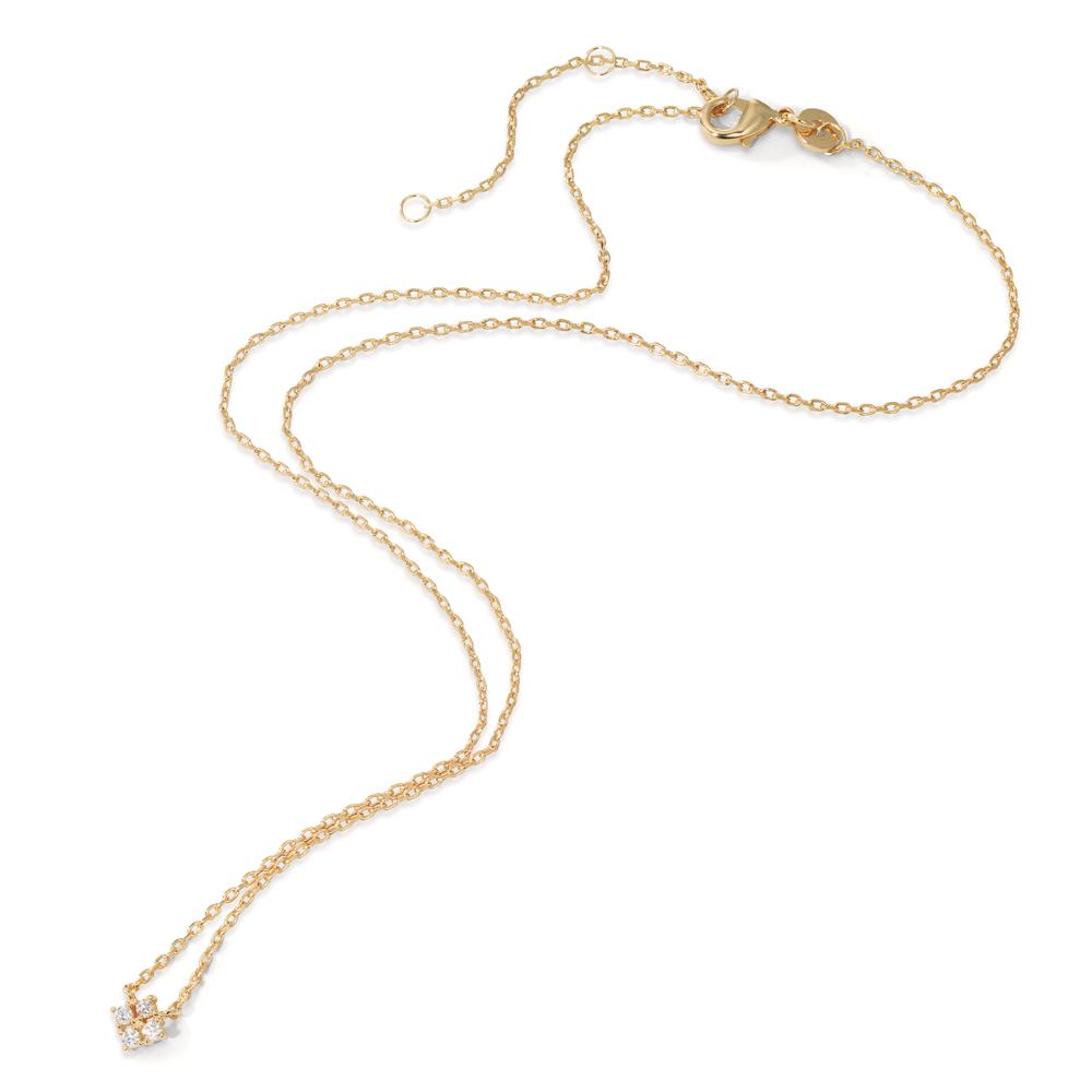 Collana Bronzo Zirconia 4 pietra dorato 40-45 cm