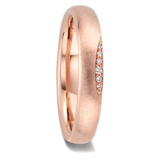 Partnerring 750/18 K Rosegold Diamant 0.032 ct, 7 Steine, w-si