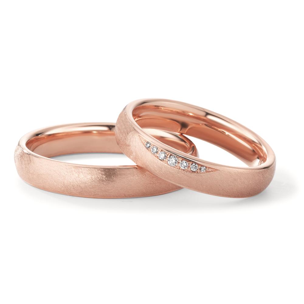 Partnerring 750/18 K Rosegold Diamant 0.032 ct, 7 Steine, w-si