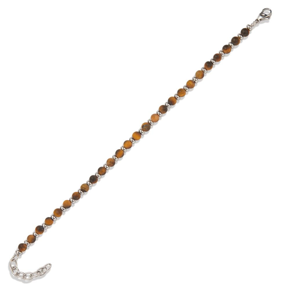 Bracelet Acier inoxydable L’œil de tigre brun 19-22 cm Ø4.7 mm