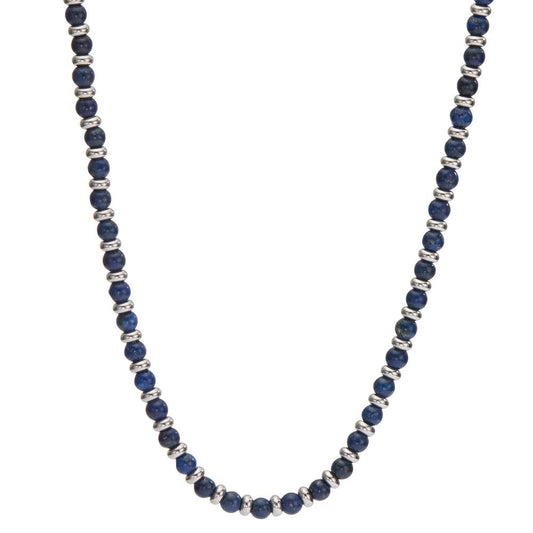 Collana Acciaio inossidabile Sodalite blu 50-55 cm Ø4 mm