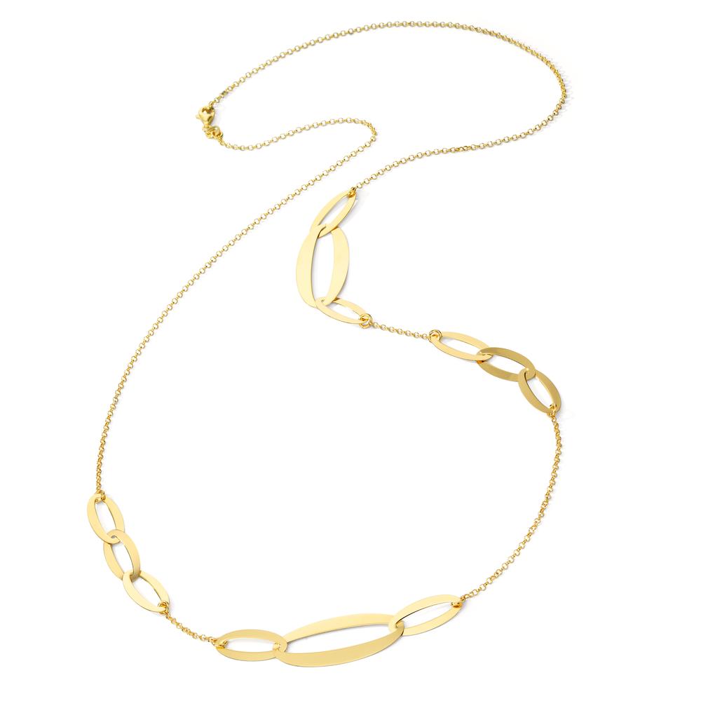 Collana Argento giallo dorato 80 cm