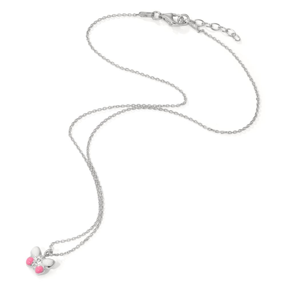 Collier Argent Rhodié Papillon 36-38 cm Ø9.5 mm