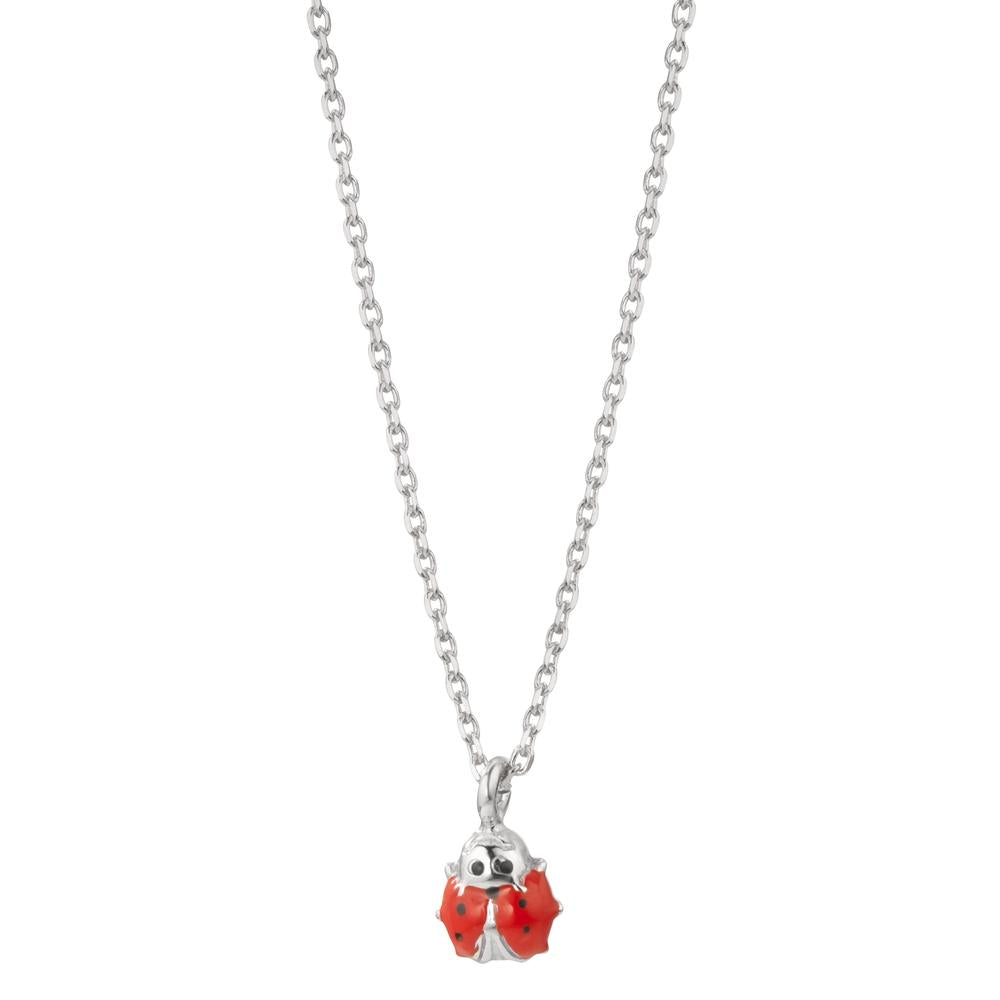 Collier Argent Rhodié Coccinelle 36-38 cm Ø6 mm