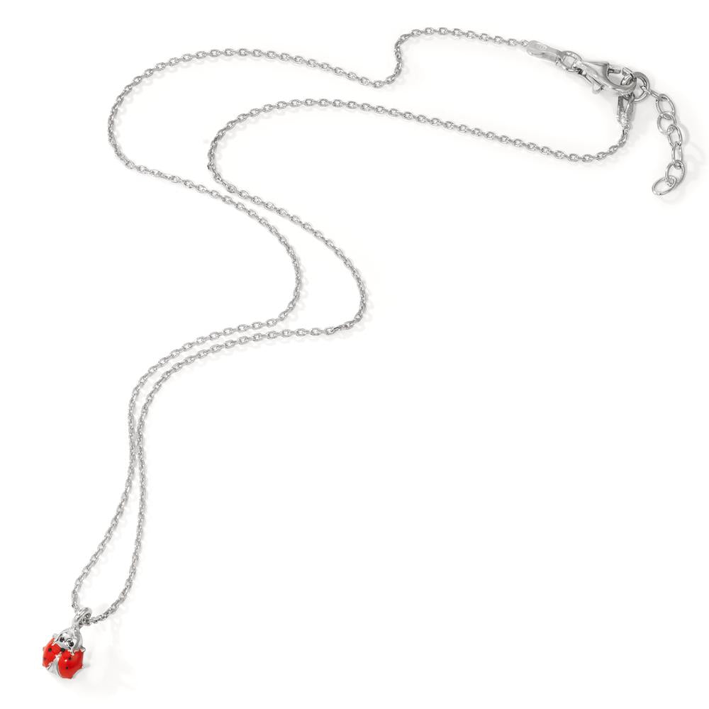 Collier Argent Rhodié Coccinelle 36-38 cm Ø6 mm