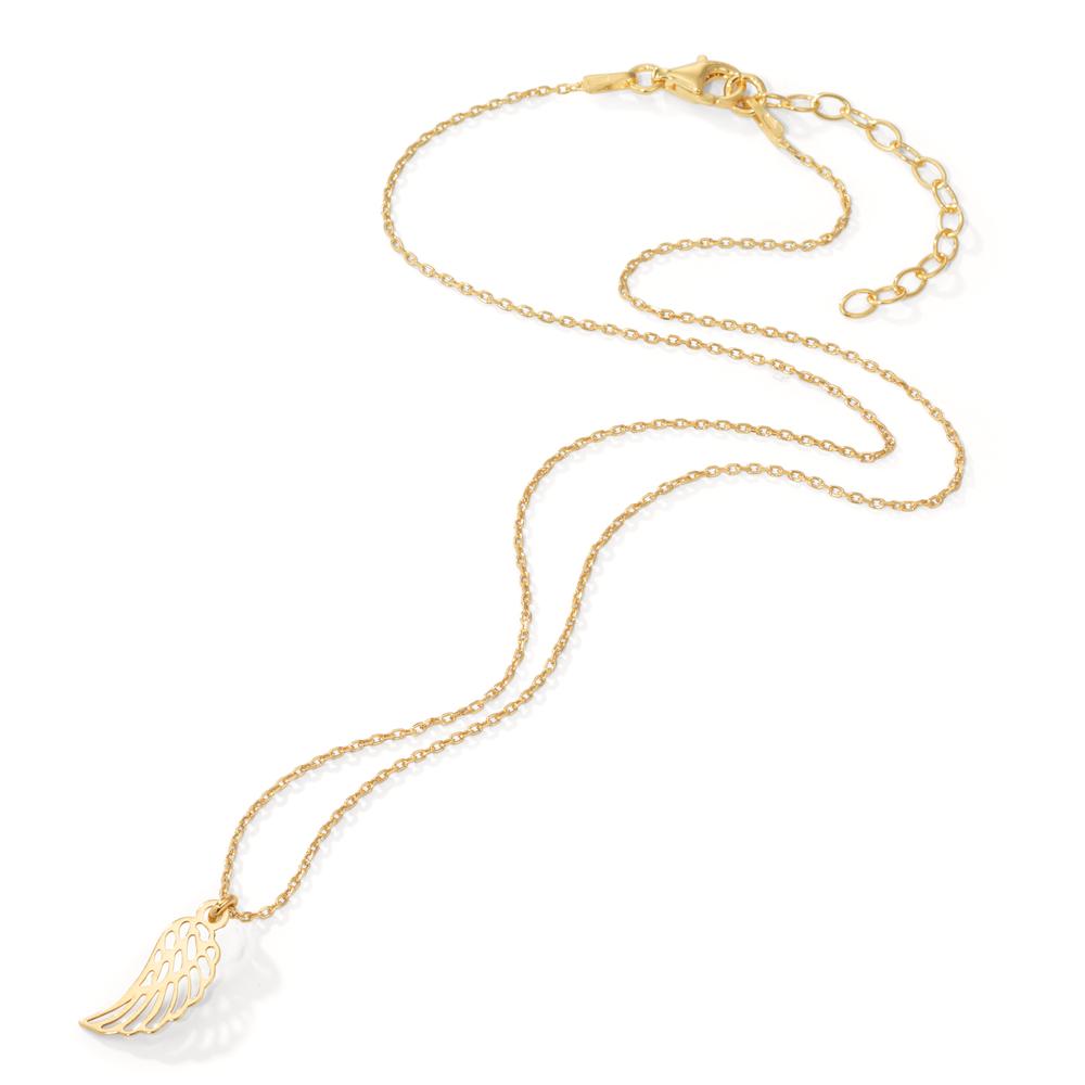 Collier Argent jaune Plaqué or Aile 38-42 cm