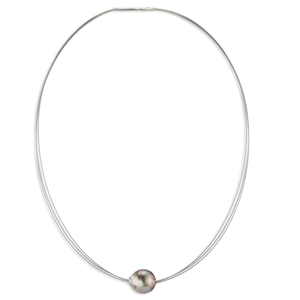 Collier Acier inoxydable perle de Tahiti 42 cm