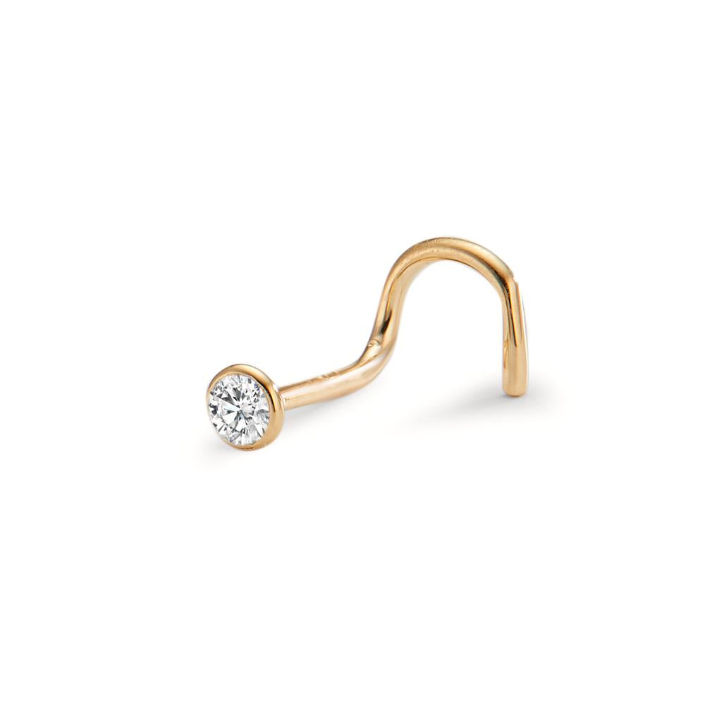 Clous de nez Or jaune 18K Diamant blanc, 0.035 ct, w-si Ø3 mm