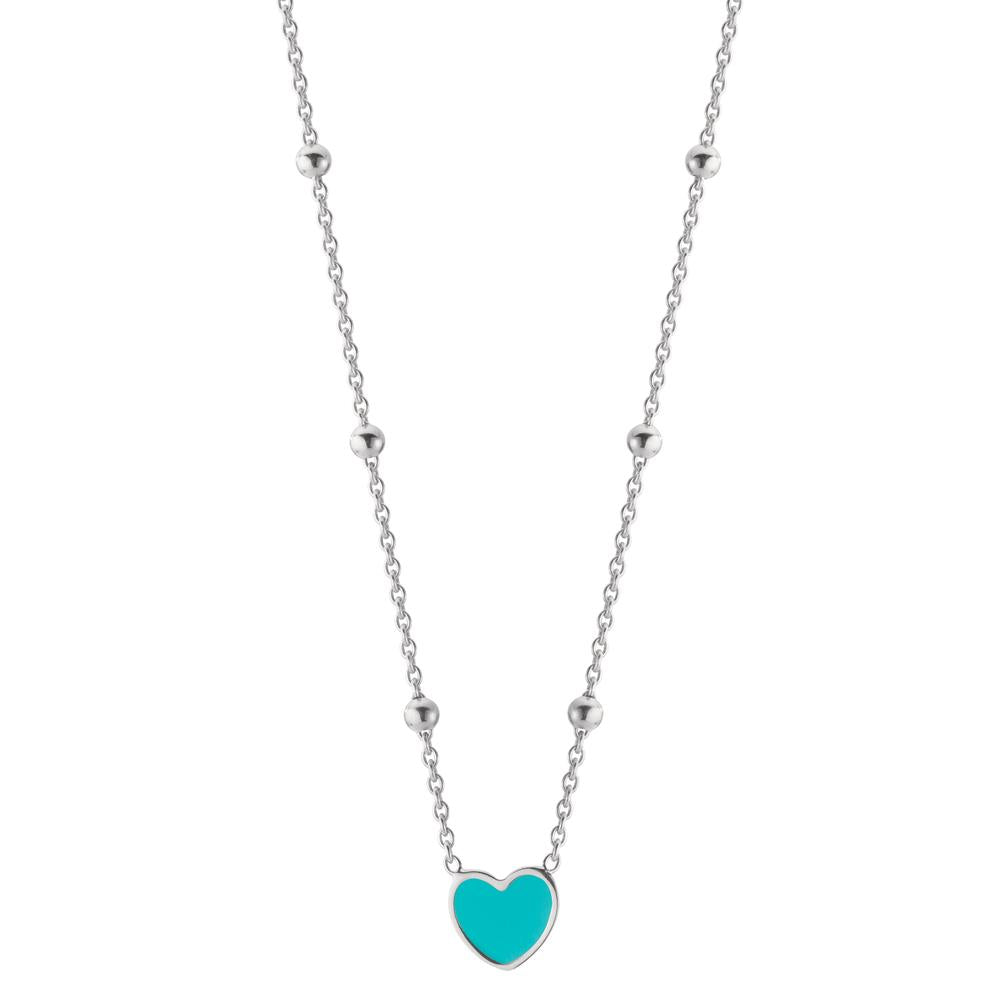 Collier Argent Rhodié Coeur 38-43 cm