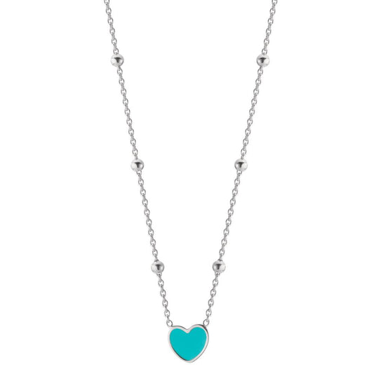 Collier Argent Rhodié Coeur 38-43 cm