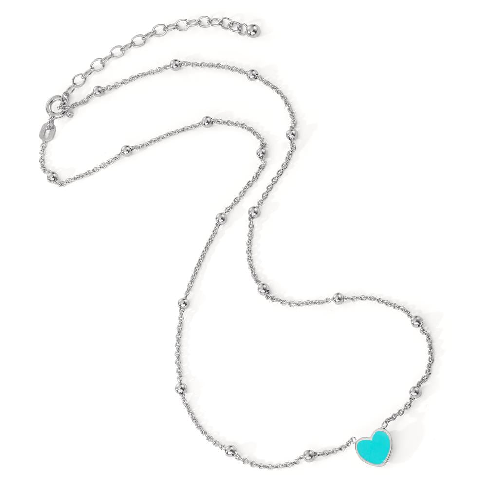 Collier Argent Rhodié Coeur 38-43 cm