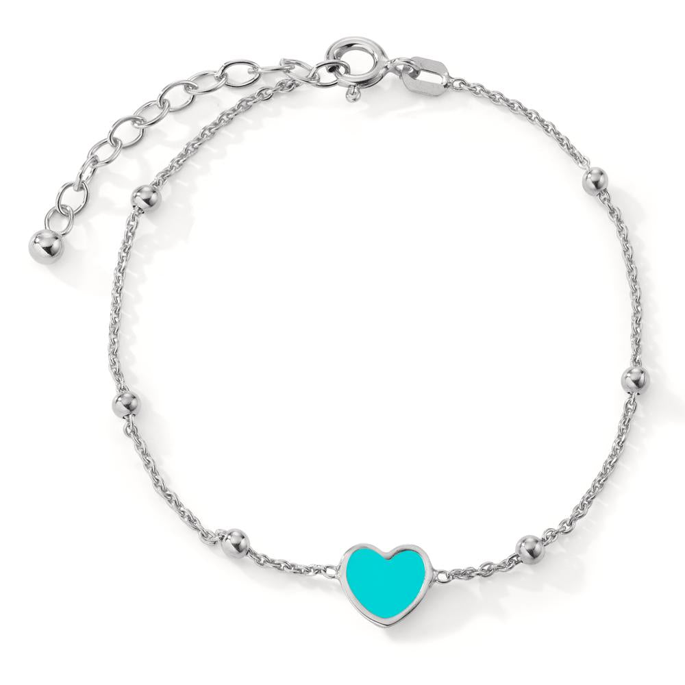 Bracciale Argento rodiato Cuore 16-18 cm