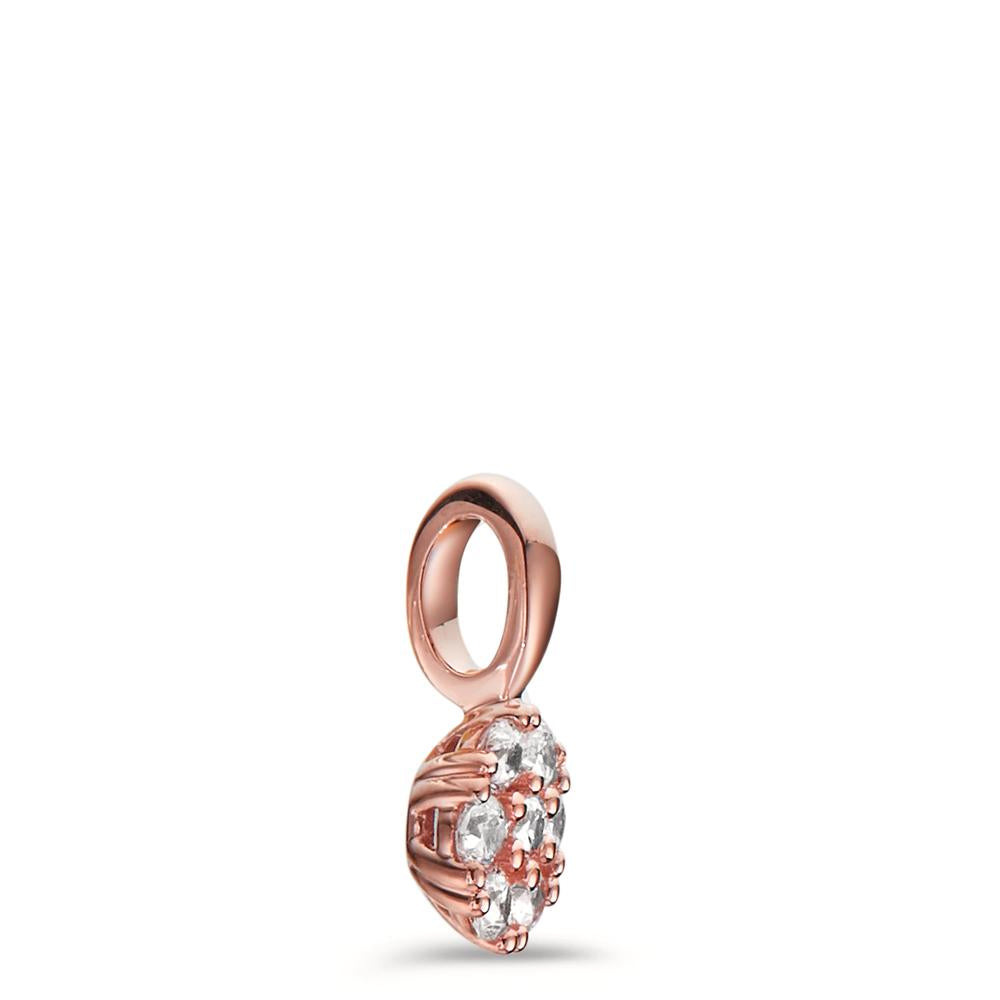 Ciondolo Oro rosa 375/9k Zirconia 7 pietra Ø5.5 mm