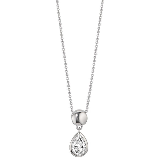 Collier 375/9 K Weissgold Zirkonia verstellbar