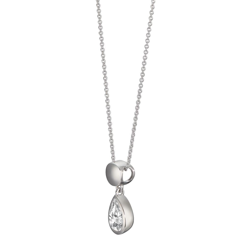 Collana Oro bianco 375/9K Zirconia 40-42 cm