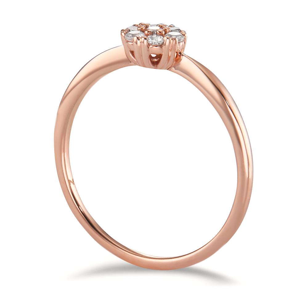 Anello Oro rosa 375/9k Zirconia 7 pietra Ø5.5 mm