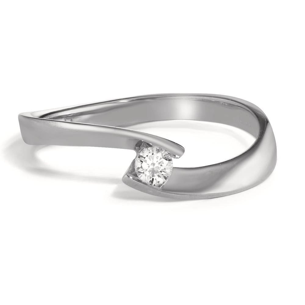 Bague Or blanc 18K Diamant 0.09 ct, w-si