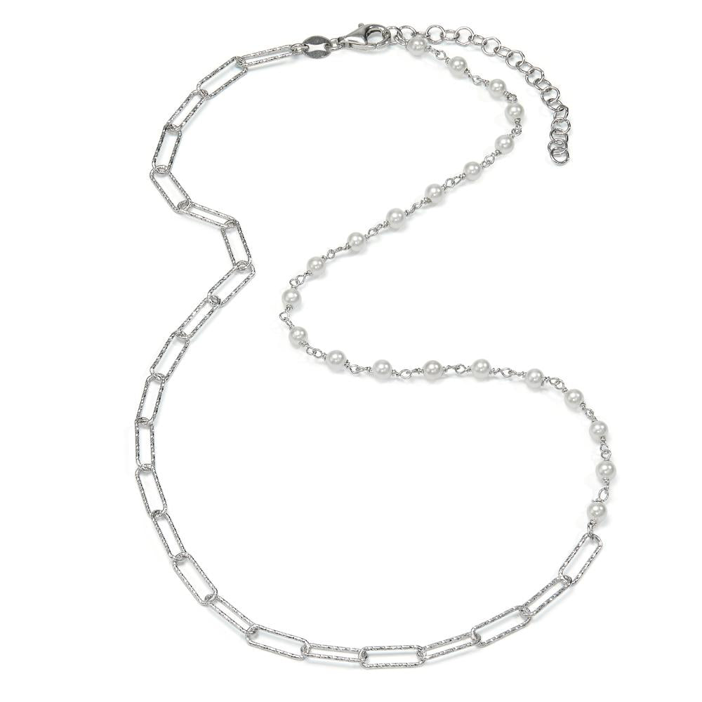 Collier Argent Rhodié perle de culture 40-45 cm