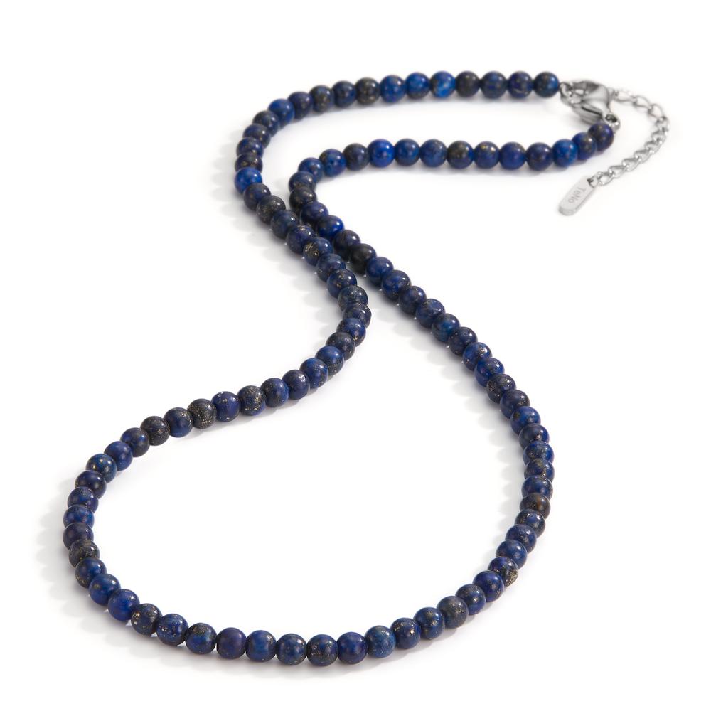 Collier Acier inoxydable Lapis-lazuli 42-45 cm Ø4 mm