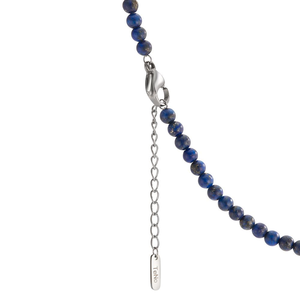 Collier Acier inoxydable Lapis-lazuli 42-45 cm Ø4 mm