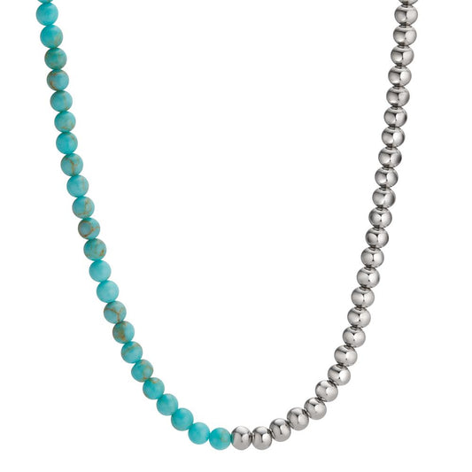 Collier Acier inoxydable Turquoise 42-45 cm Ø4 mm