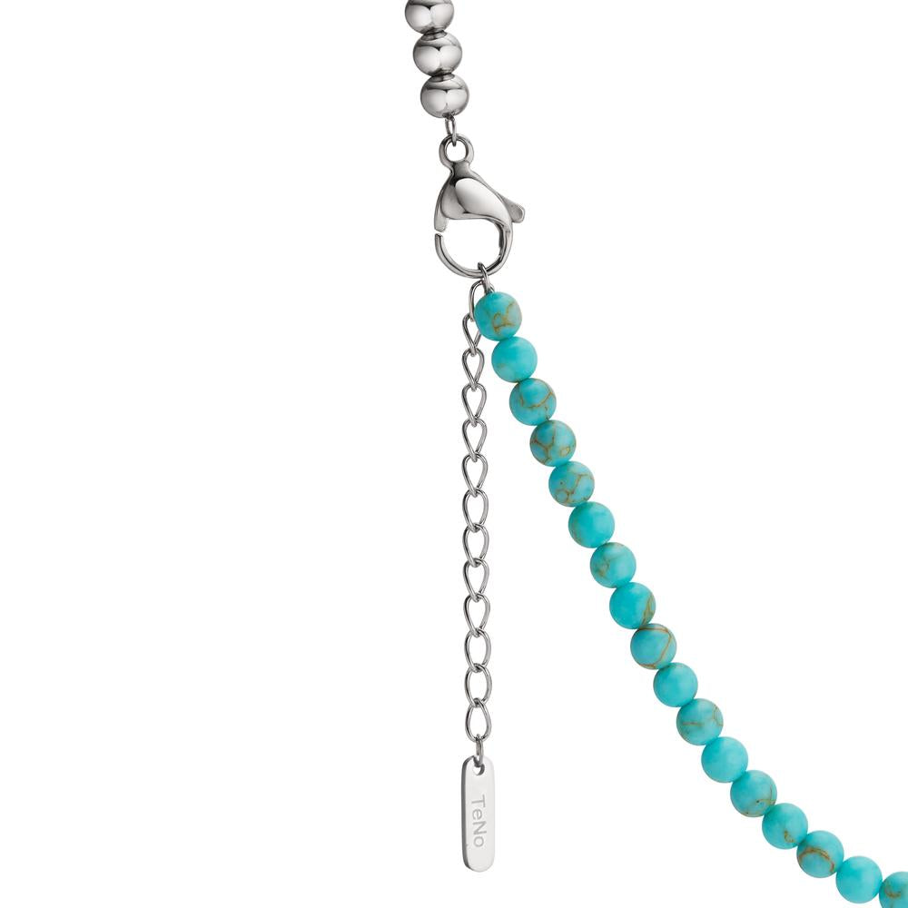 Collier Acier inoxydable Turquoise 42-45 cm Ø4 mm