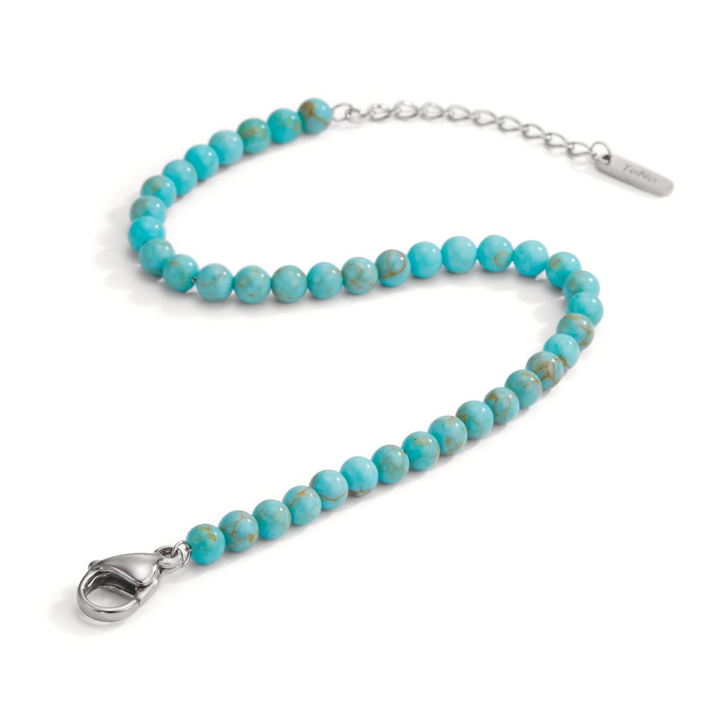 Bracelet Acier inoxydable Turquoise 17.5-19.5 cm Ø4 mm