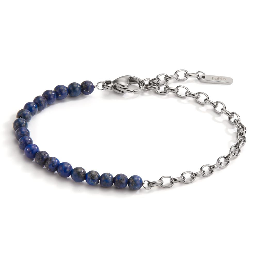 Armband Muse mit Lapislazuli, 17,5- 19,5cm verstellbar, Ø4 mm