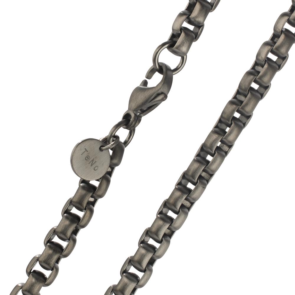 Collier Acier inoxydable gris PVD 50 cm