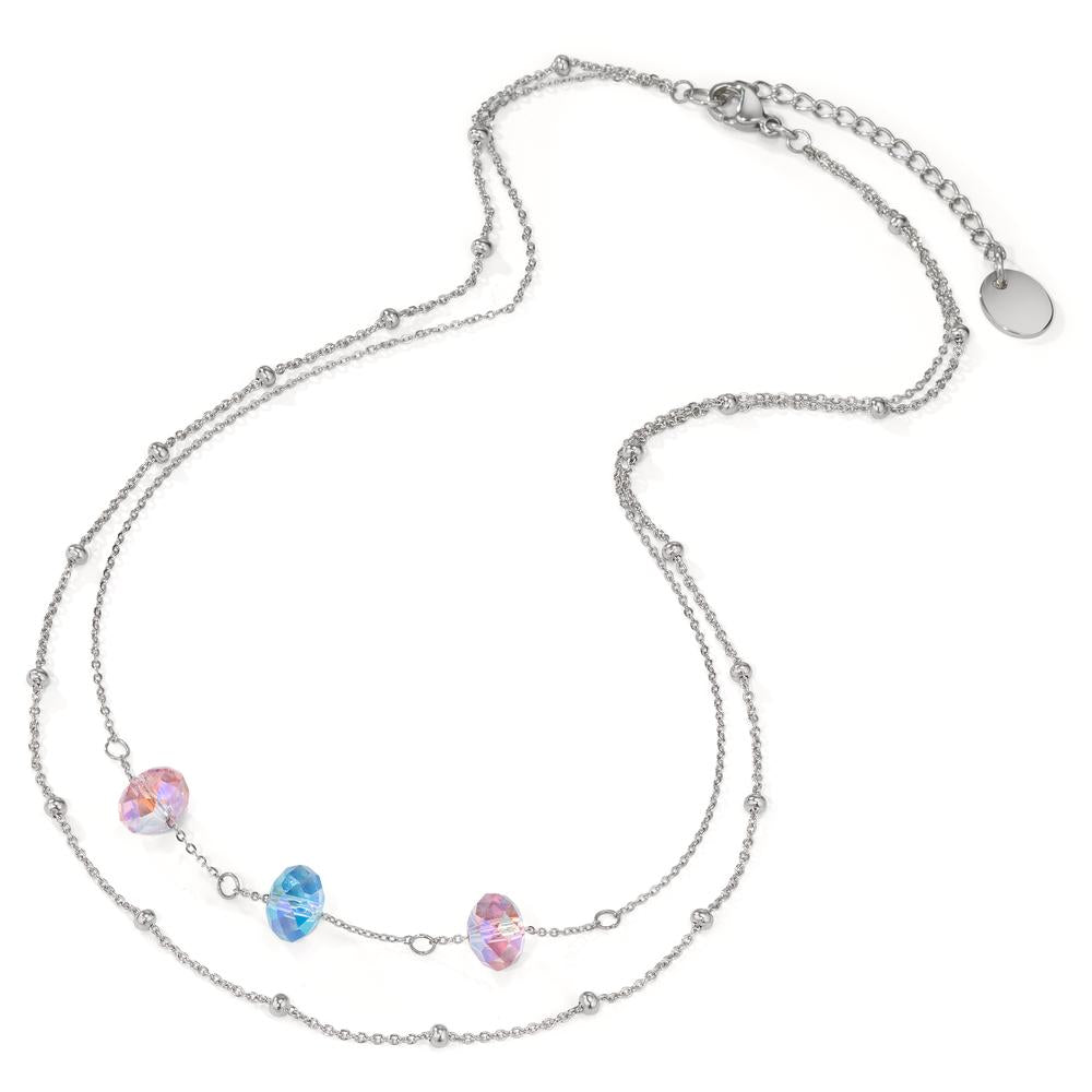 Collana Acciaio inossidabile Zirconia 3 pietra 36-41 cm