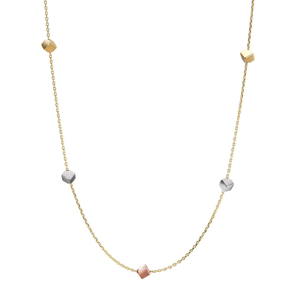 Collier Or jaune 14K, Or blanc 14K, Or rouge 14K Tricolore 45 cm Ø3 mm