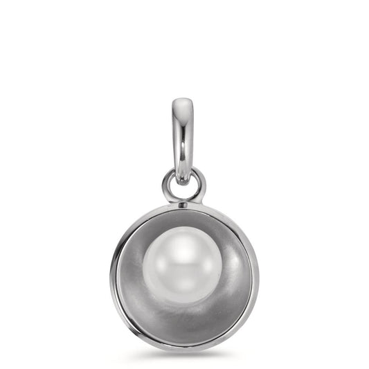 Pendentif Argent Rhodié perle d'eau douce Ø12 mm