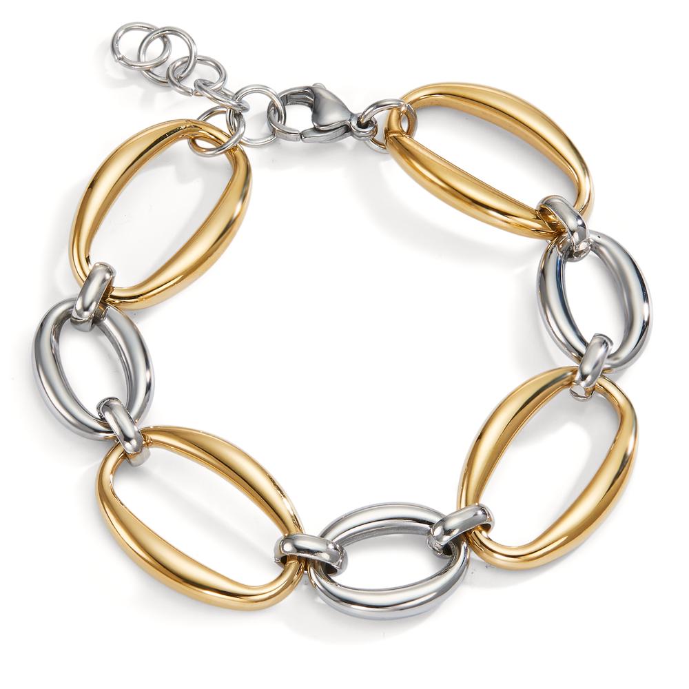 Bracciale Acciaio inossidabile giallo bicolore 18.5-21 cm