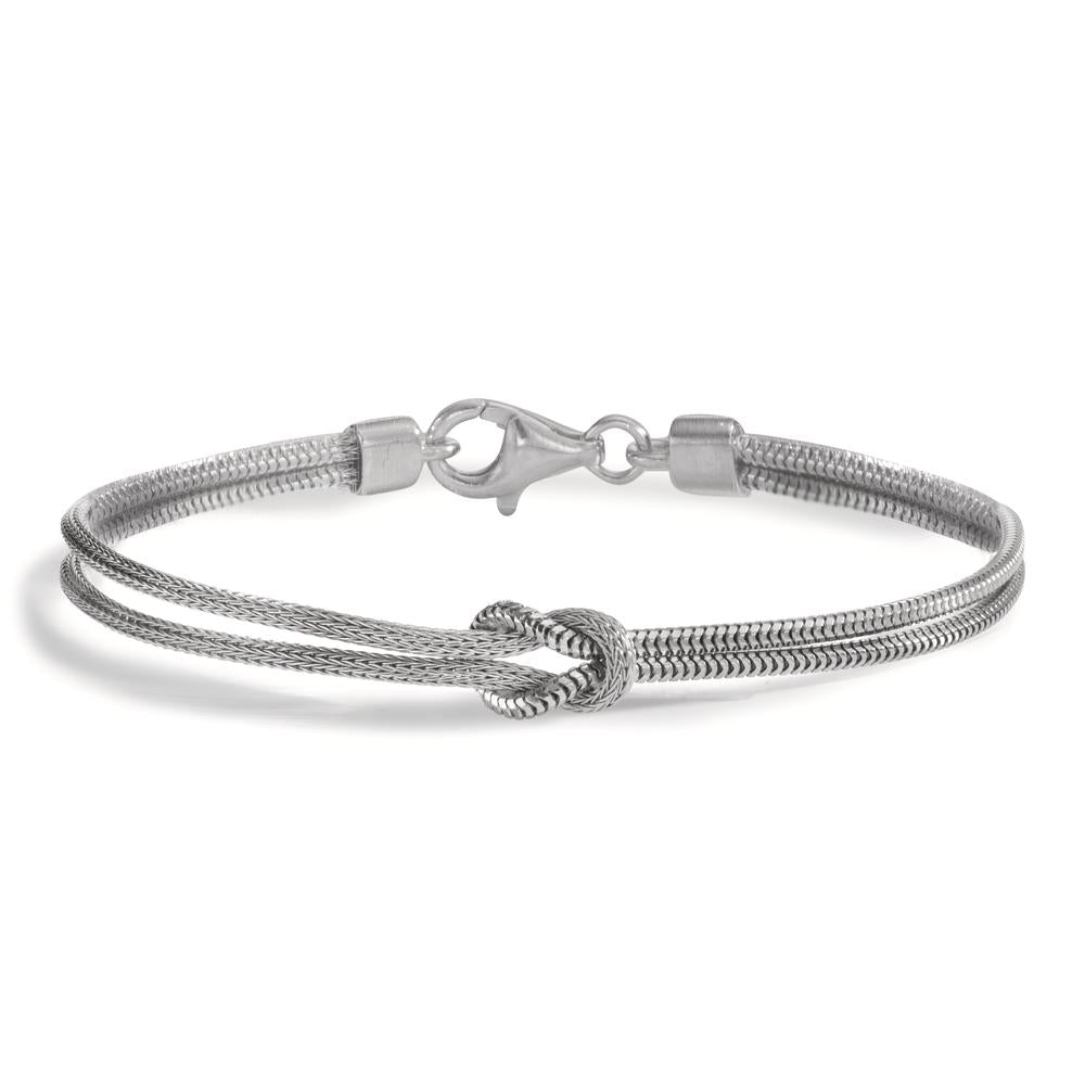 Bracelet Argent Rhodié Nœud 19 cm