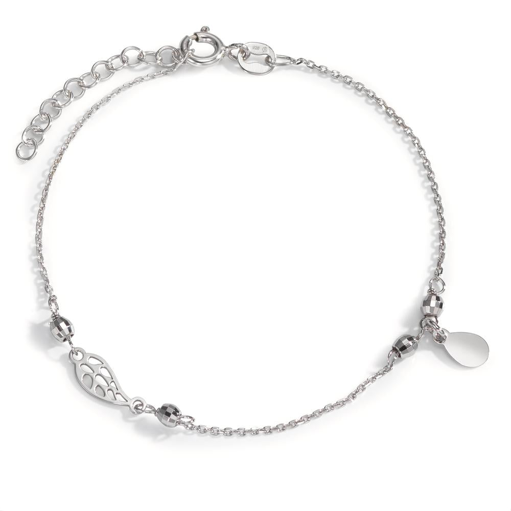 Bracelet Argent Rhodié Aile 17-20 cm