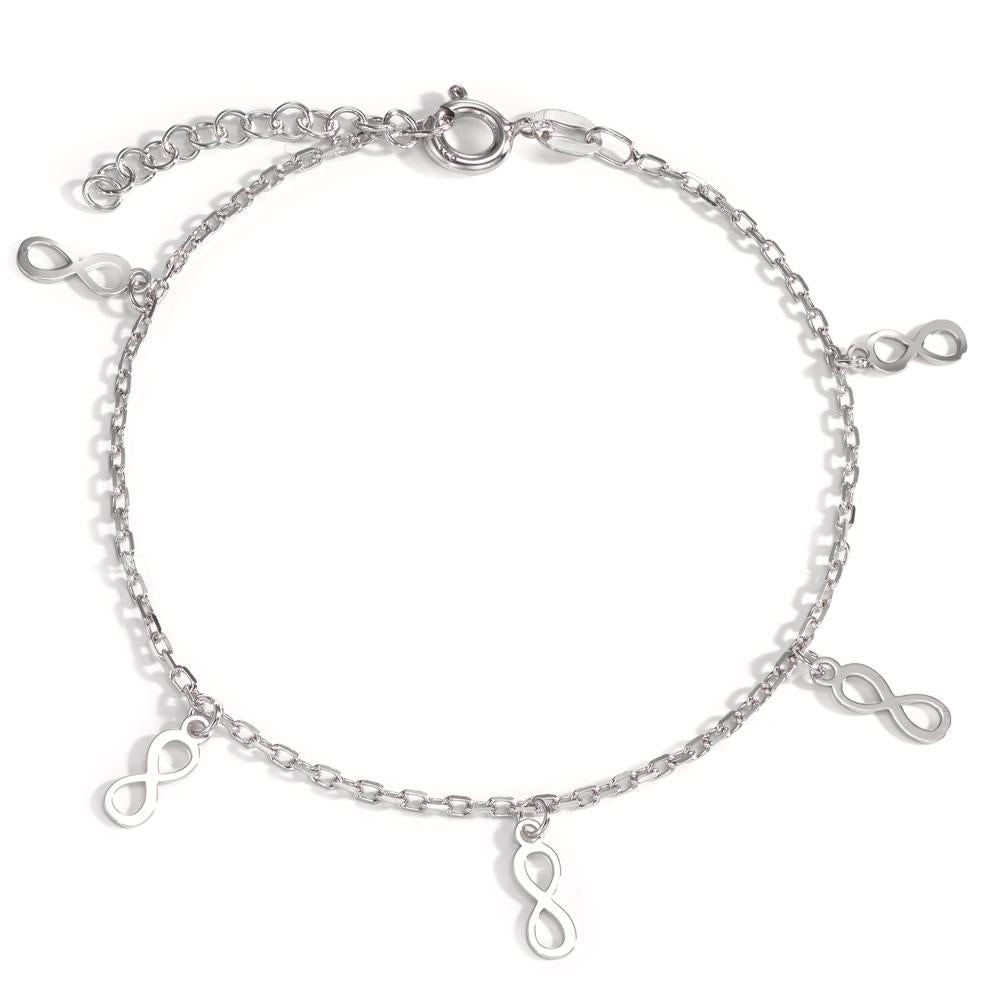 Bracciale Argento rodiato Infinito 17-20 cm