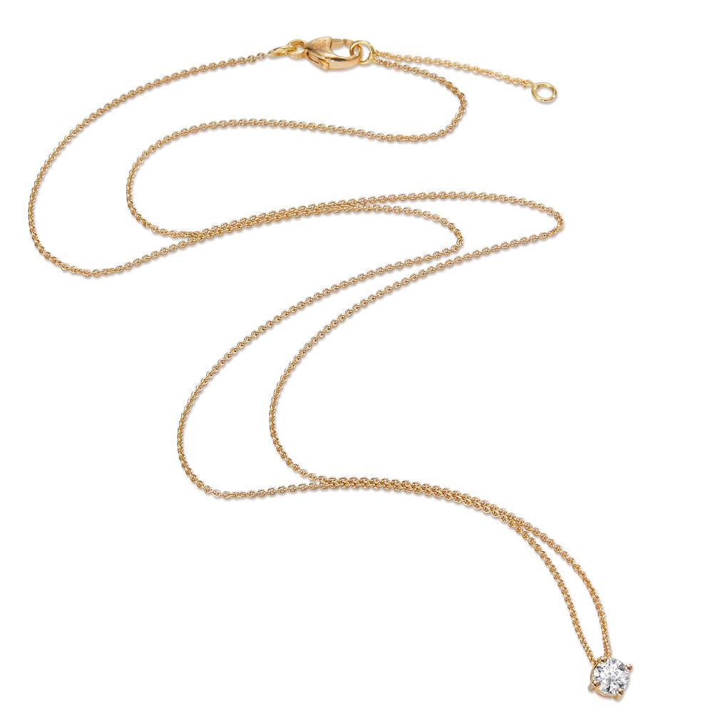 Collier Or jaune 18K Diamant 0.15 ct, w-si, 3.5 mm 40-42 cm