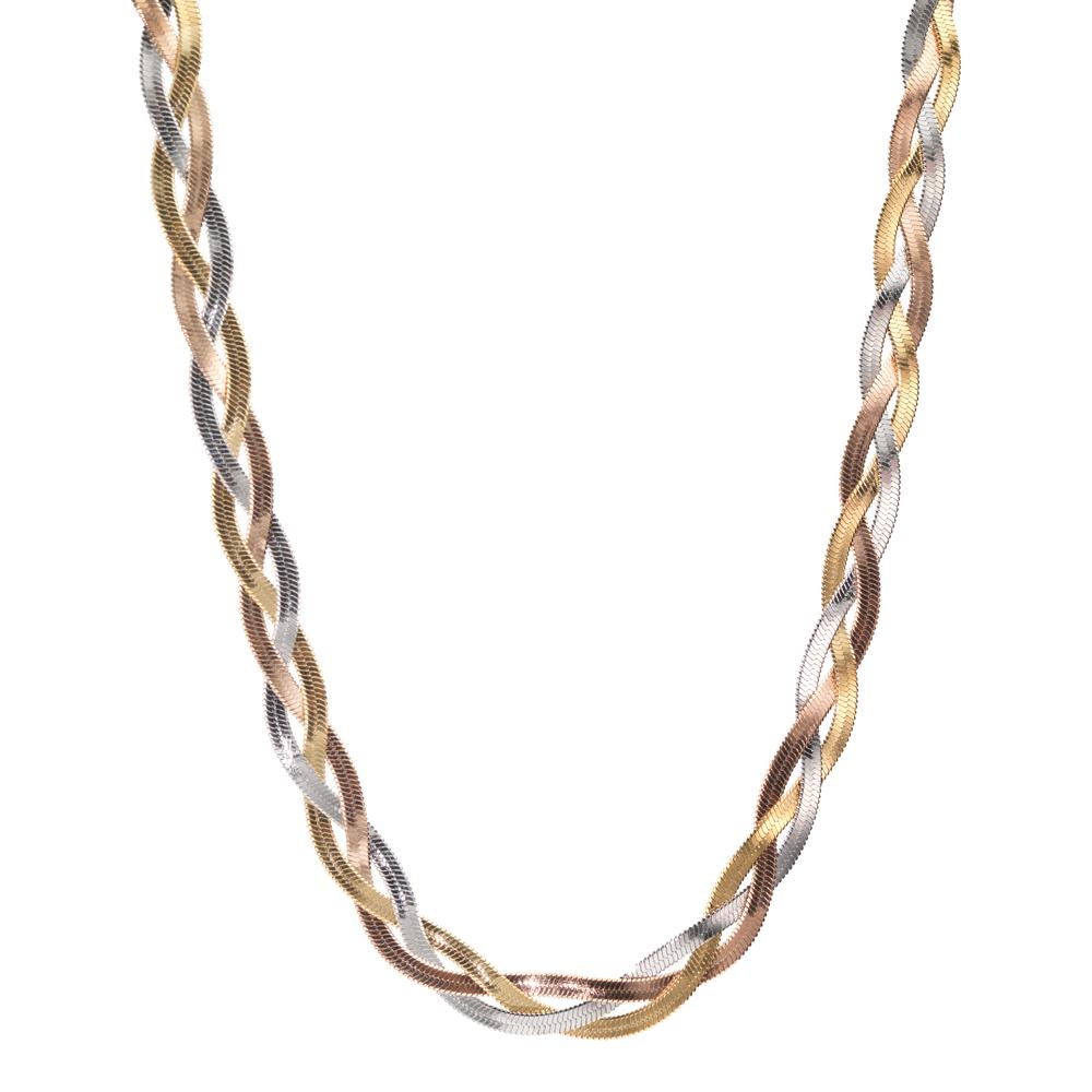 Collier Acier inoxydable Tricolore 42-47 cm