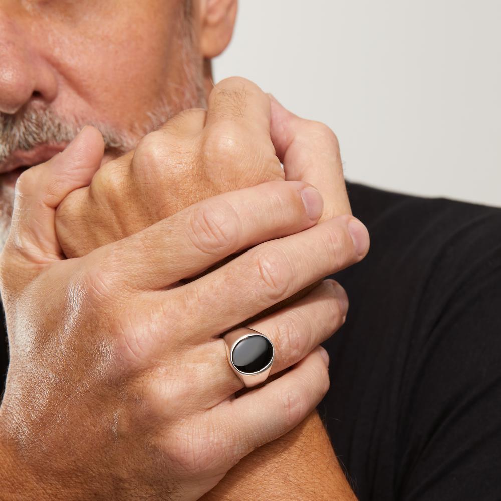 Bague Argent Onyx