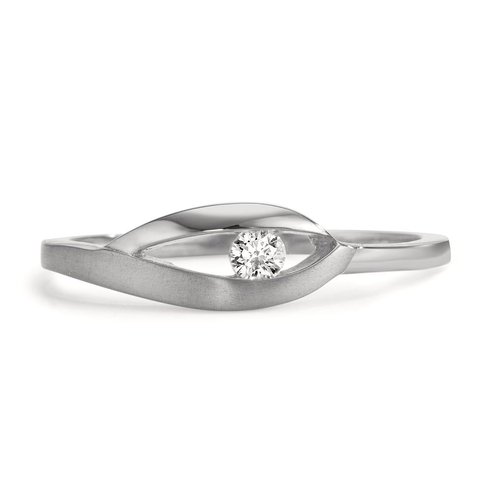 Fingerring 375/9 K Weissgold Zirkonia