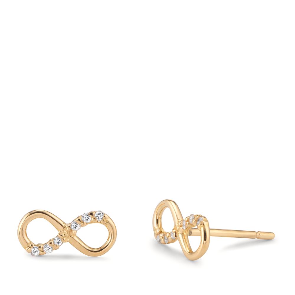 Clous d'oreilles Or jaune 18K Diamant 0.096 ct, 12 Pierres, w-si Infini