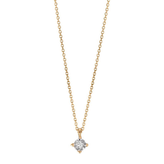 Collier 750/18 K Gelbgold Diamant 0.02 ct, w-si verstellbar Ø2.8 mm